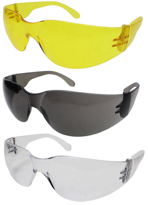 3 Pack Safety Glasses Power Specs Wrap Around Industrial Spec Protective Work