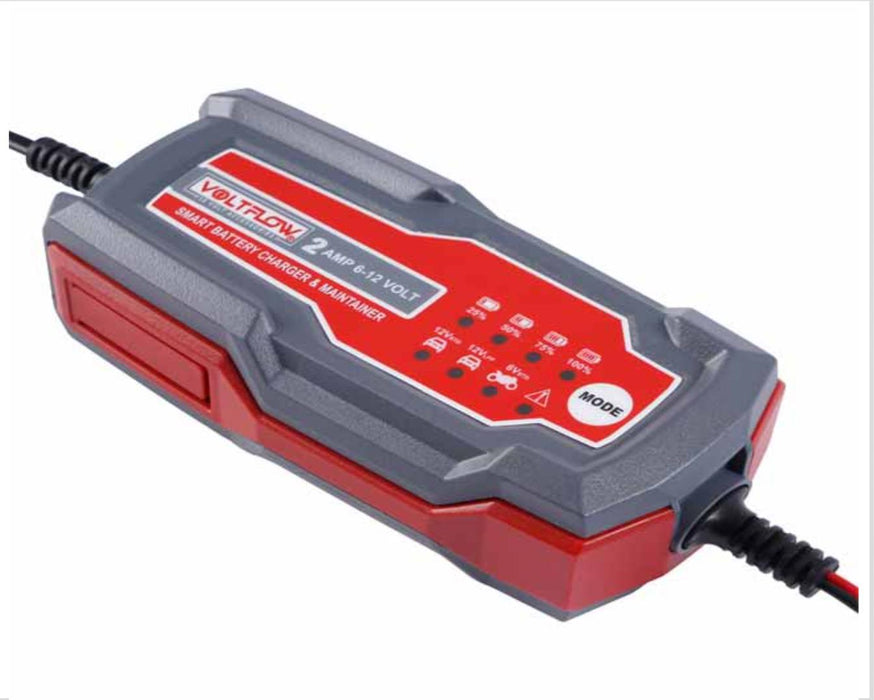 VOLTFLOW Smart Battery Charger 12V 10A Car Boat Motorcycle Trickle Lead-acid