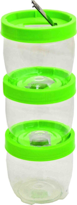 PK Tool 4 Pcs Smart Storage Jar Medium - Stack & Interlock with Each Other