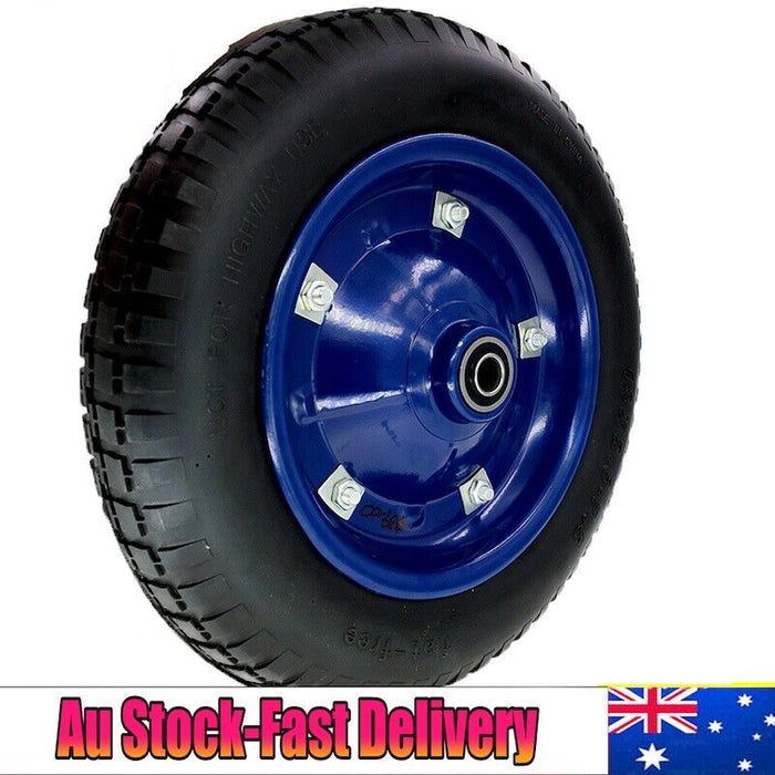 2PC 13'' 2.5-7.5 solid heavy duty wheel 16mm trolley wheelbarrow wheel metal rim