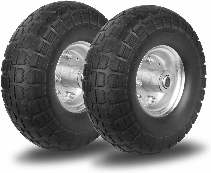 2PCS 10" 4.10/3.5-4 16mm Bore AIR Wheelbarrow wheel trolley tyres