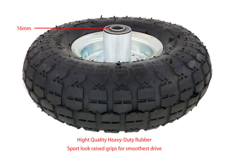 2PCS 10" 4.10/3.5-4 16mm Bore AIR Wheelbarrow wheel trolley tyres