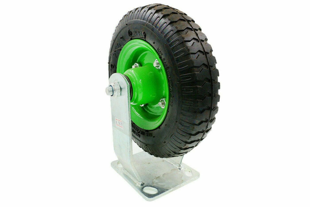 8" Heavy Duty Castor FIXED Wheel Pneumatic 2.50 - 4 Caster Trolley Wheel 480kg