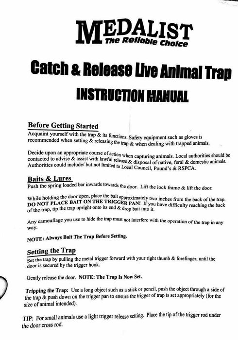 TRAP Humane Possum Cat Rabbit Bird Hare Animal Cage Live Safe Catch Feral HareAU