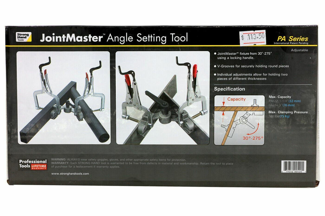 JointMaster Angle Clamping PLIERS welding ADJUSTABLE 30–275° angle&lock PA634