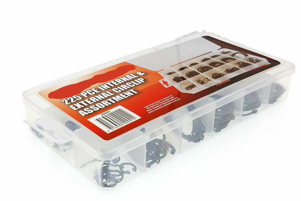 225 PC External Internal Lock SNAP RING, Circlip Retaining Ring  Assortment Kit