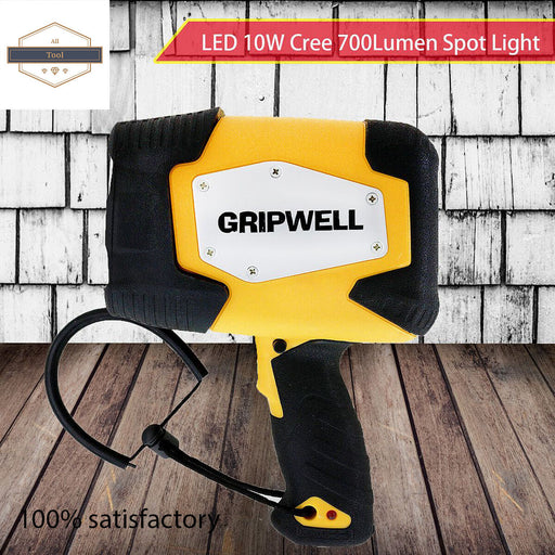 Handheld Spotlight Rechargeable LED 10W Cree 700Lumen Spot Light Ultra Bright AU - FISHER DISCOUNT