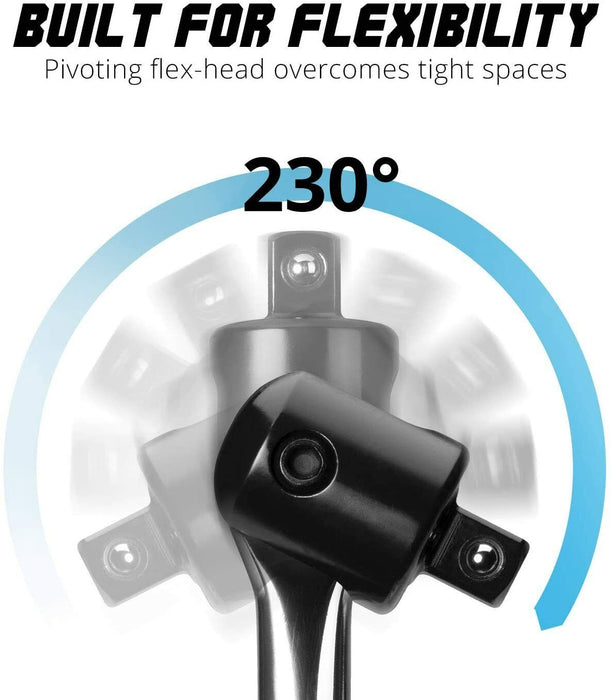 600mm 24” 1/2" Square Drive Flex Head Breaker Bar Meidlist AU STOCK