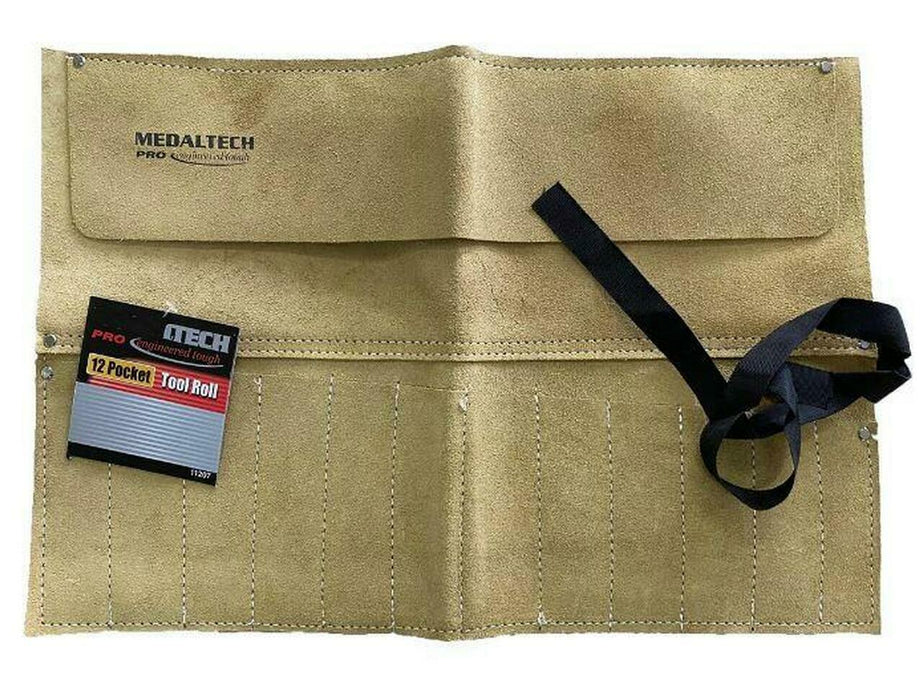 300 x 500mm 12 Pocket leather tool roll Pouch bag storage chisel spanner drivers