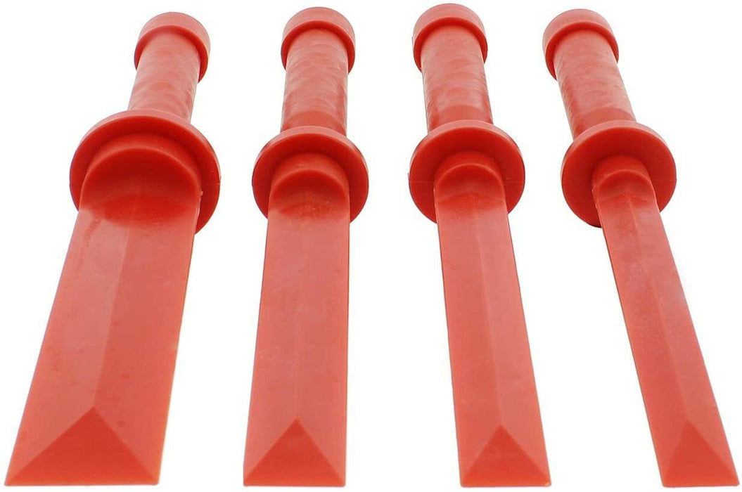 4 PC NON MARRING MARKING PLASTIC HAND CHISEL SCRAPER AUTO BODY GLASS TOOL SET
