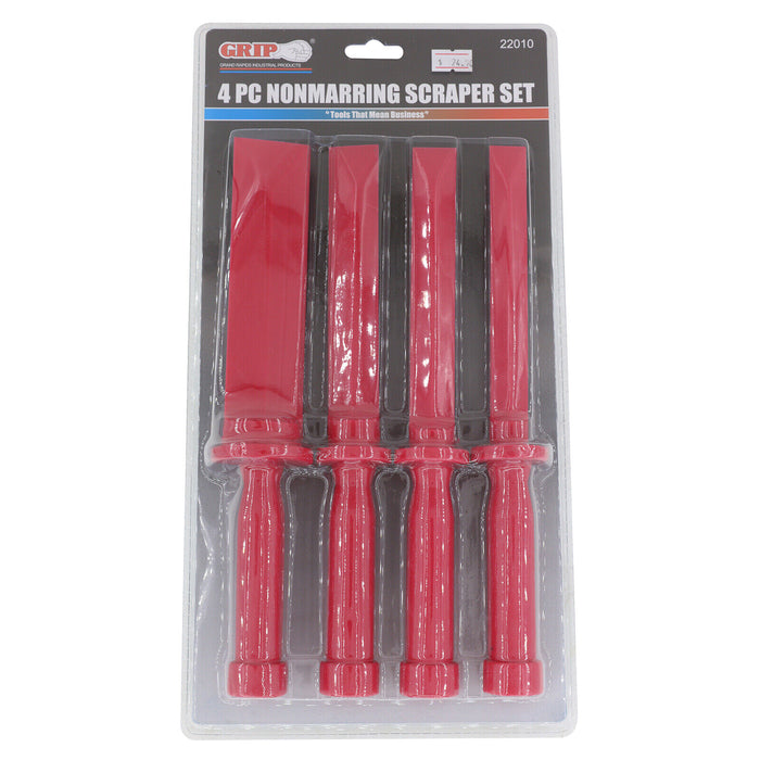 4 PC NON MARRING MARKING PLASTIC HAND CHISEL SCRAPER AUTO BODY GLASS TOOL SET
