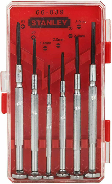 STANLEY 6pce PRECISION SCREWDRIVER SET – JEWELLERY, WATCHES, GLASSES, LAPTOPS