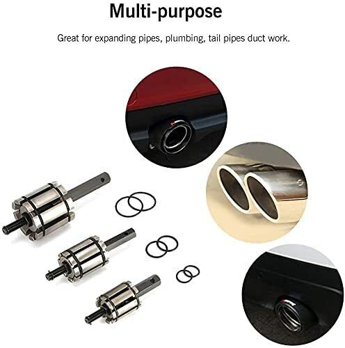 3PCS Exhaust Muffler Tail Pipe Tube Expander Tool Dent Remover Car Auto