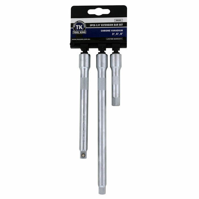 3 Sizes Socket Extension Bar Set 1/4" 3/8" 1/2" Drive Extra Long Ratchet CRV New - FISHER DISCOUNT