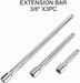 3 Sizes Socket Extension Bar Set 1/4" 3/8" 1/2" Drive Extra Long Ratchet CRV New - FISHER DISCOUNT