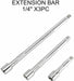 3 Sizes Socket Extension Bar Set 1/4" 3/8" 1/2" Drive Extra Long Ratchet CRV New - FISHER DISCOUNT
