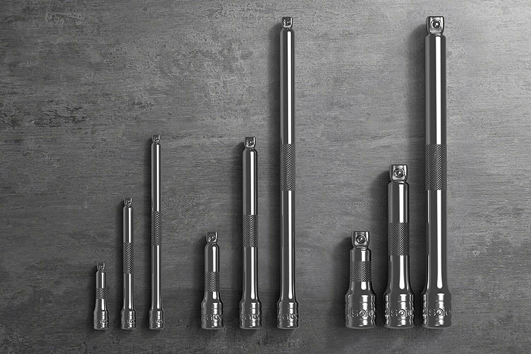 3 Sizes Socket Extension Bar Set 1/4" 3/8" 1/2" Drive Extra Long Ratchet CRV New - FISHER DISCOUNT