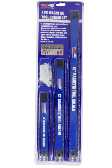 3pc MAGNETIC TOOL HOLDER SET MAGNETIC TOOL BAR MAGNETIC KITCHEN KNIFE RACK H/D