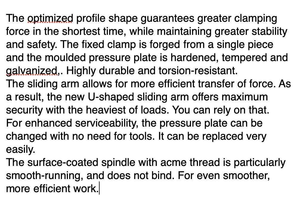 Bessey 250mm Quick Action All-steel screw Metal clamp Made in Germany GZ25K