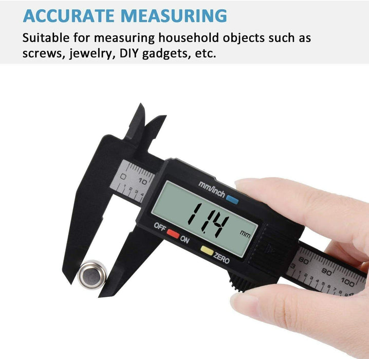 Portable 150mm Mini Digital Vernier Caliper Electronic Ruler Large LCD DIY House