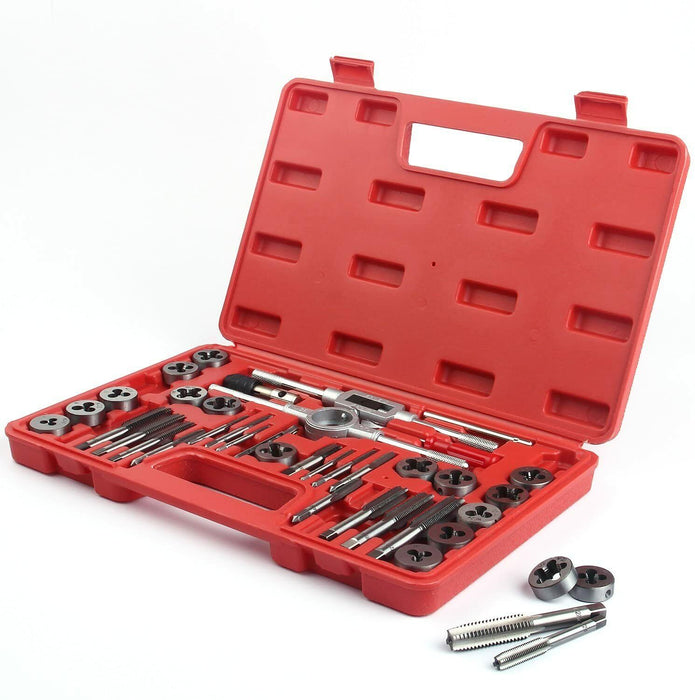 Harden 40PC Tap Die Set Screw Screwdriver Thread Wrench Pitch Gauge