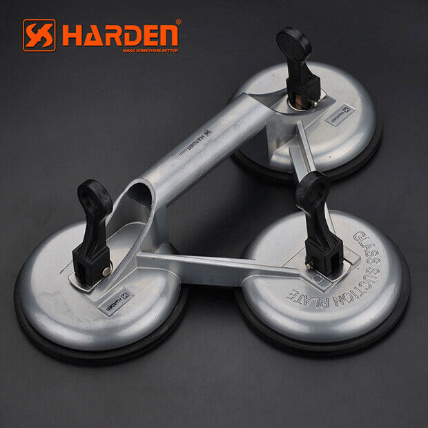 Harden Triple Suction Cup Tile Mover Dent Puller Locking Pad Glass Carrier Lifte