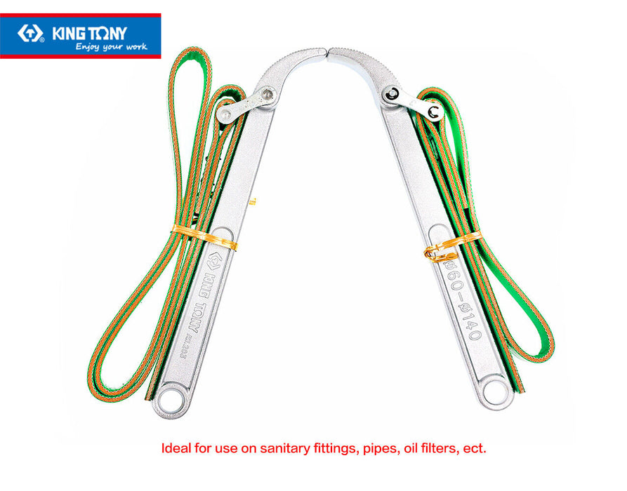 KING TONY Oil Filter Wrench 60~140mm Belt Strap Spanner Steering Stem Nut Belt T