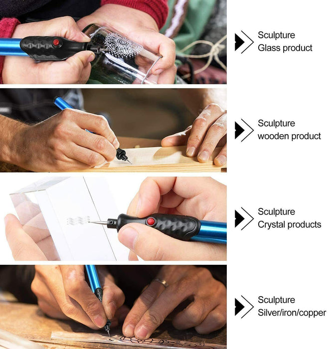 Engraving Pen Cordless Wireless Engraver with Diamond Tip Hand Tool Kit