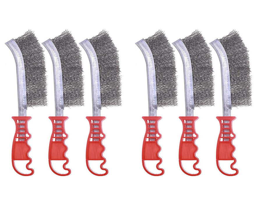 3pcs WIRE BRUSH SET Cleaning Nylon & Stainless Steel Brushes Brass Metal Tools