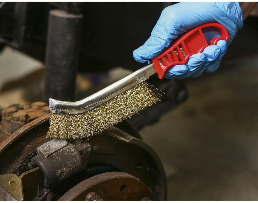 3pcs WIRE BRUSH SET Cleaning Nylon & Stainless Steel Brushes Brass Metal Tools