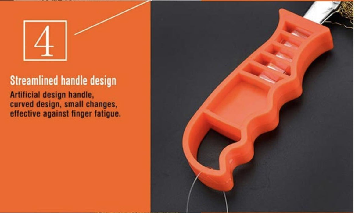 3pcs WIRE BRUSH SET Cleaning Nylon & Stainless Steel Brushes Brass Metal Tools