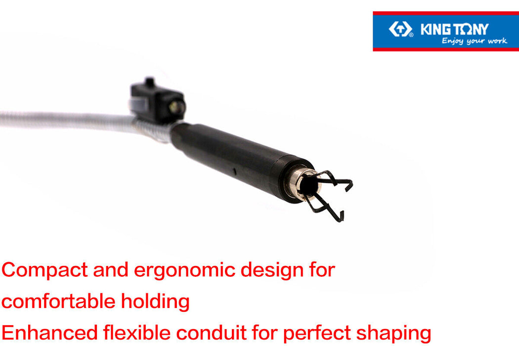 KING TONY 3in1 Pickup Tool magnetic Hook Clamp light  flexible crimping  570mmL