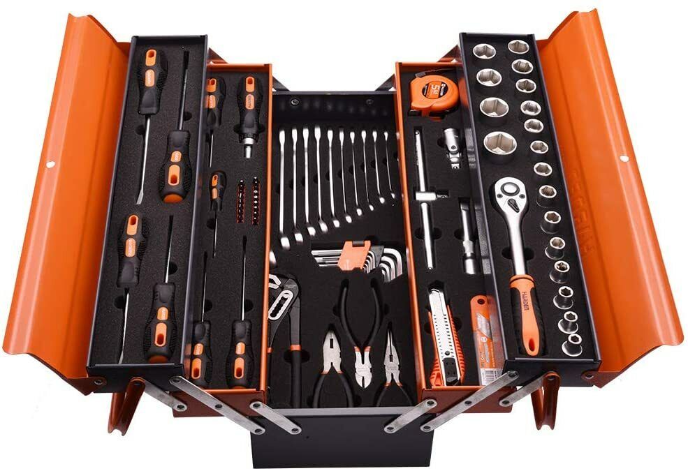 Harden 77 PC Hand Tool KIT DIY Toolkit Mechanics Spanner Socket Plier 510777