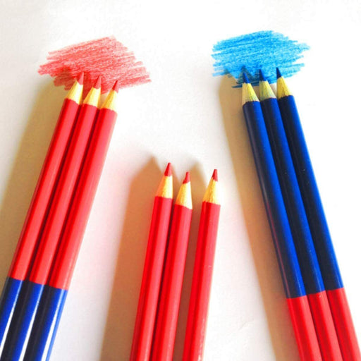 5PC Double Colored Pencils Blue And Red Lead Carpenter Special Purpose-Pencils - FISHER DISCOUNT