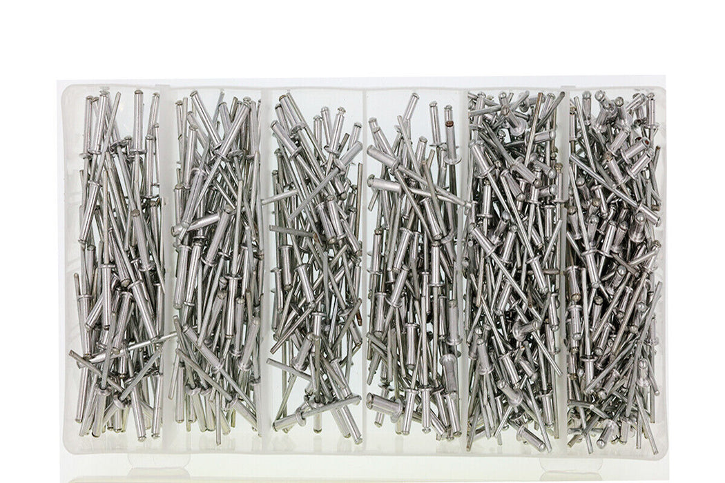 500pc Aluminum Rivet Assortment Aluminum Blind Pop Rivet Open End Blind Rivets - FISHER DISCOUNT