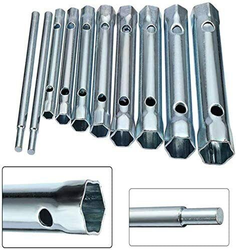 10Pcs 16 SIZE TUBULAR BOX TUBE SPANNER SOCKET WRENCH 6mm - 22mm PLUMBER TAP TOOL - FISHER DISCOUNT