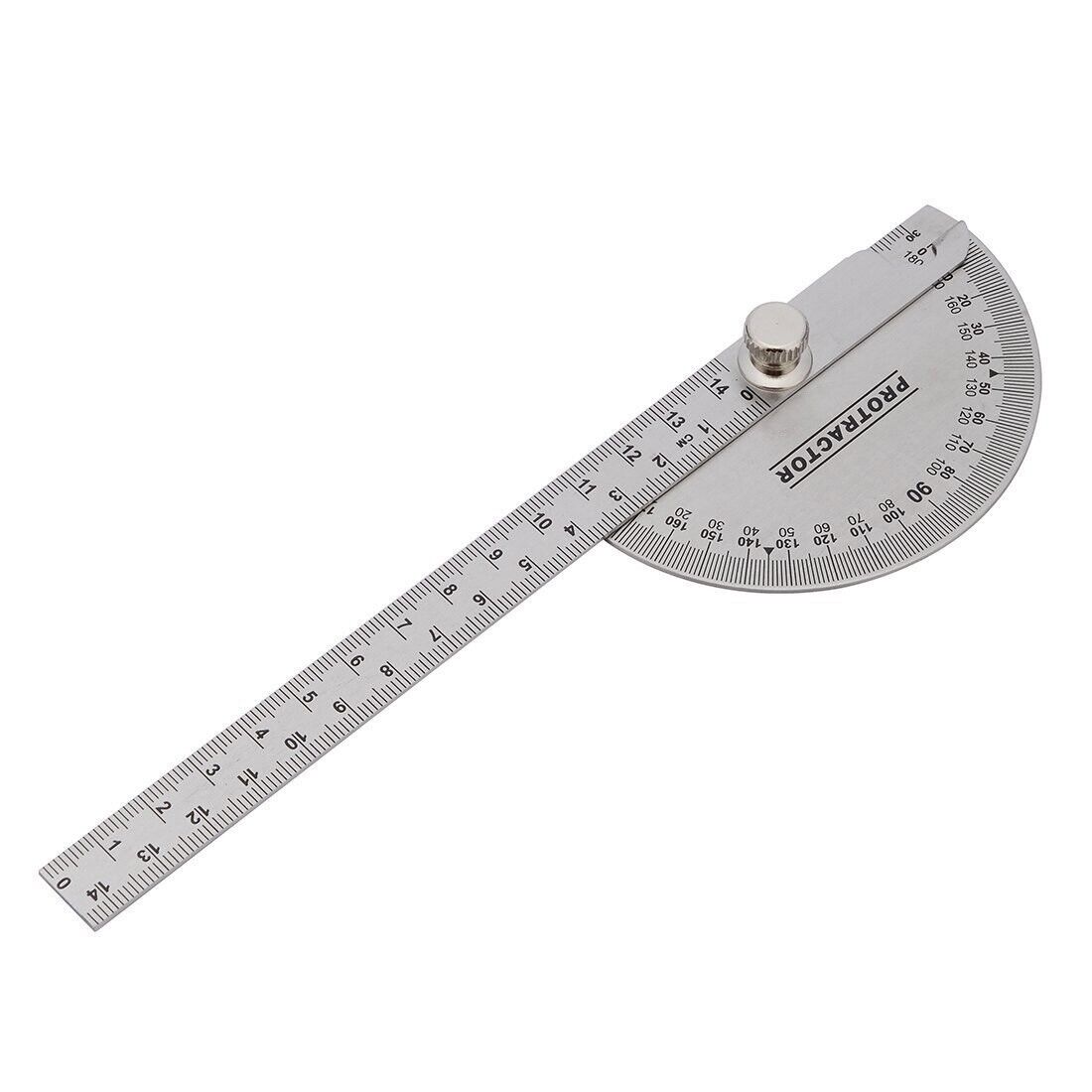 Stainless Steel 0-180 Protractor Angle Finder Arm Measuring Gauge Ruler ...