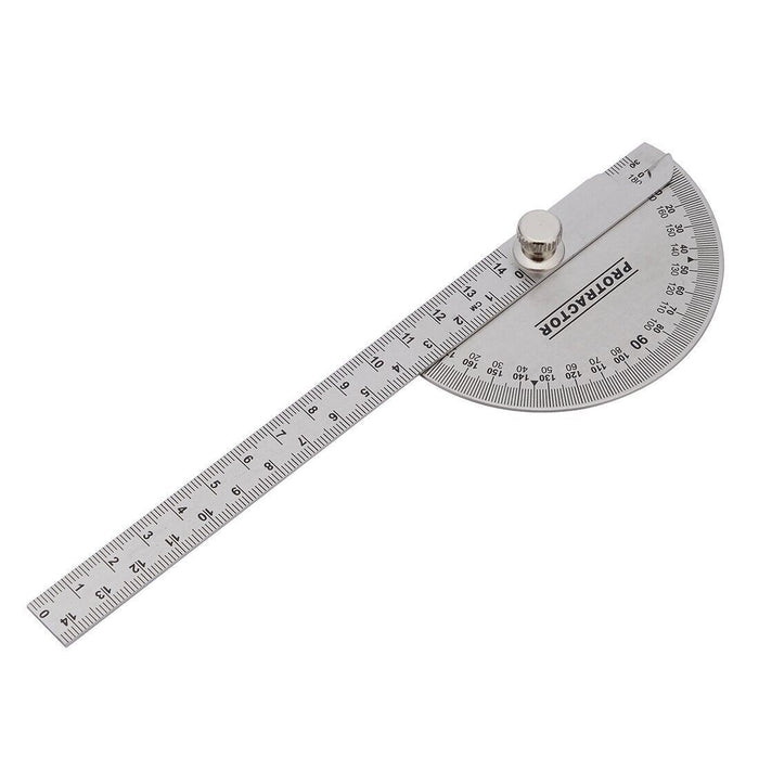 Stainless Steel 0-180 Protractor Angle Finder Arm Measuring Gauge Ruler Tool AU