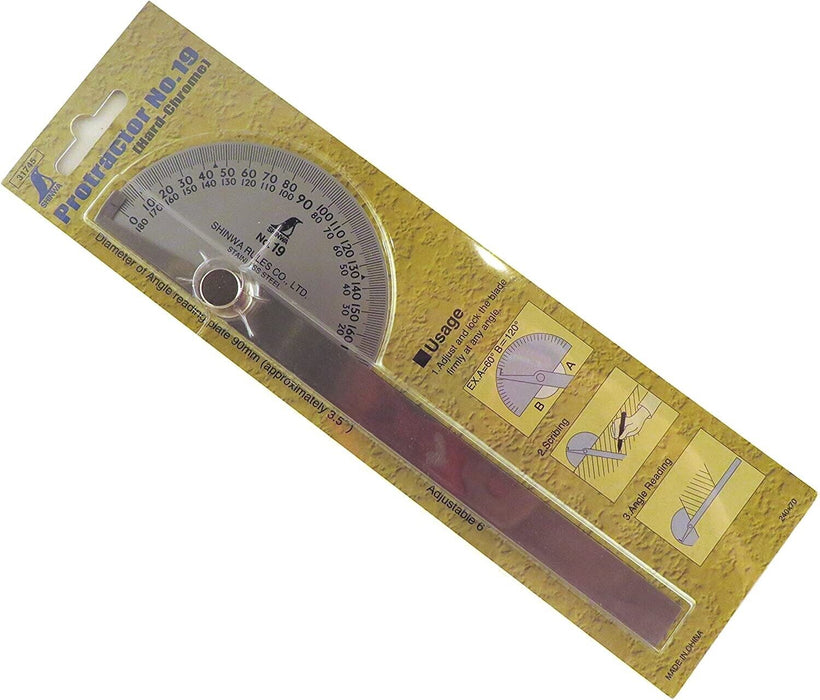 Stainless Steel 0-180 Protractor Angle Finder Arm Measuring Gauge Ruler Tool AU