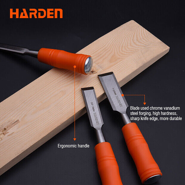 Harden 3PC Wood Chisel Set 13-25mm Alloy Steel Woodworking Sharpening ChiselsSet