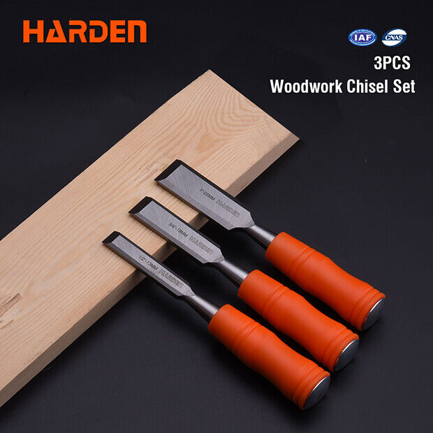 Harden 3PC Wood Chisel Set 13-25mm Alloy Steel Woodworking Sharpening ChiselsSet
