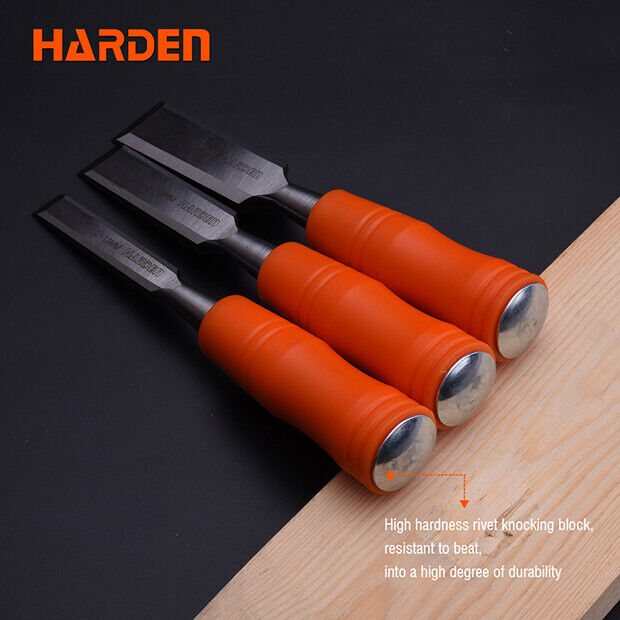 Harden 3PC Wood Chisel Set 13-25mm Alloy Steel Woodworking Sharpening ChiselsSet