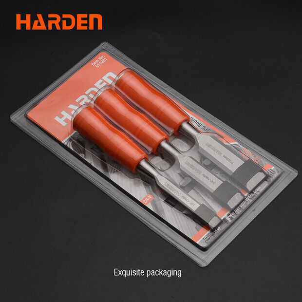 Harden 3PC Wood Chisel Set 13-25mm Alloy Steel Woodworking Sharpening ChiselsSet