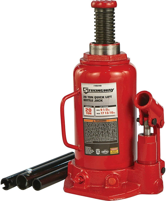 20 Ton Big Red Heavy Duty Hydraulic Bottle Jack Car Lifter Caravan 4WD New