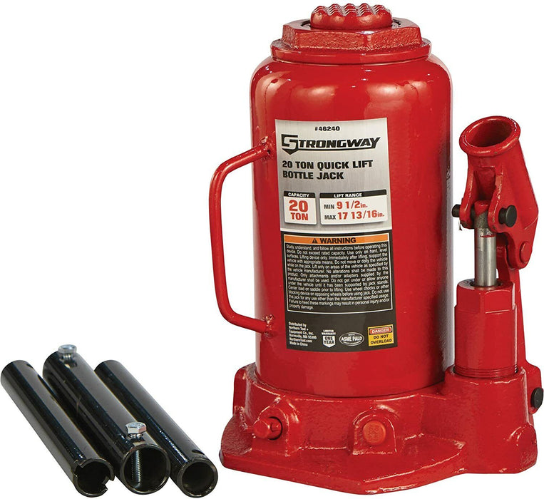 20 Ton Big Red Heavy Duty Hydraulic Bottle Jack Car Lifter Caravan 4WD New