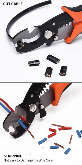 HARDEN 8" PROFESSIONAL SELF-ADJUSTING AUTOMATIC CABLE STRIPPER CUT & STRIPPING