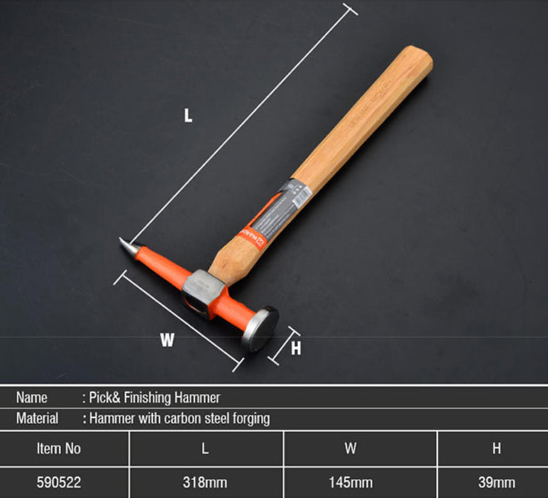 Harden Car Panel Beating Pick And Finishing Hammer Hickory Handle DENT REPAIR