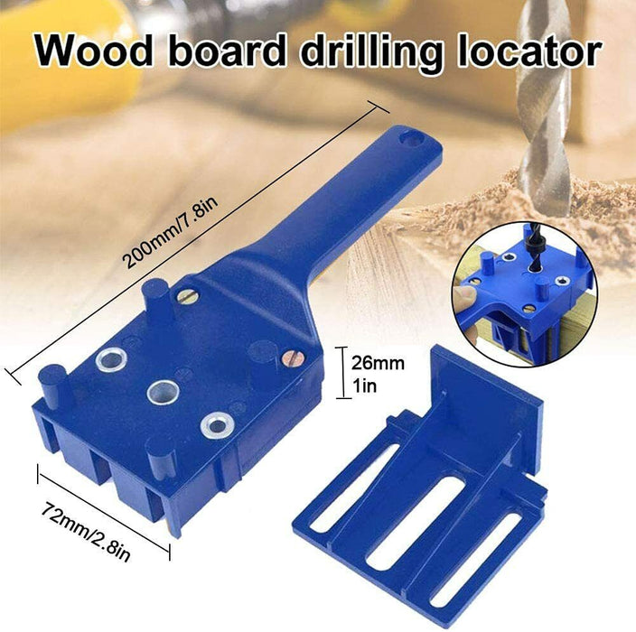 Pocket Hole Jig Drill Handheld Dowel Woodworking Jig Drilling Guide Tools Kit AU