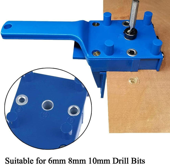 Pocket Hole Jig Drill Handheld Dowel Woodworking Jig Drilling Guide Tools Kit AU