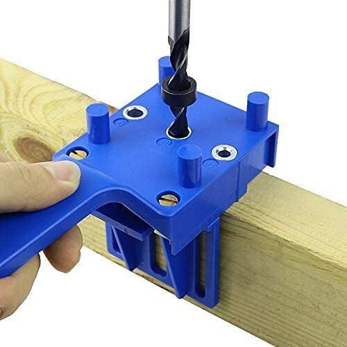 Pocket Hole Jig Drill Handheld Dowel Woodworking Jig Drilling Guide Tools Kit AU